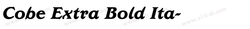 Cobe Extra Bold Ita字体转换